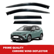 Chrome Car Wind Deflector Set for Hyundai Bayon 2021 Onwards - Rain Guard 4 pcs