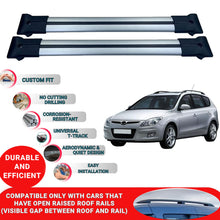 Roof Racks Cross Bars For Hyundai I30 Sw 2007-2012 2 Pcs Grey