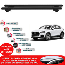 Roof Bars For Audi Q3 MK2 2019-2023 Roof Rack Cross Bars 2 Pcs Black