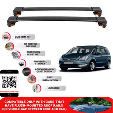 Premium Roof Bars For Ford Galaxy 2010-2015 Secure Roof Rack Cross Bar 2 Pcss Secure Black