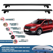 Roof Rack Cross Bars for Dacia Sandero Stepway 2013-2020 Rail Carrier for Roof Tents 2 Pcs Black