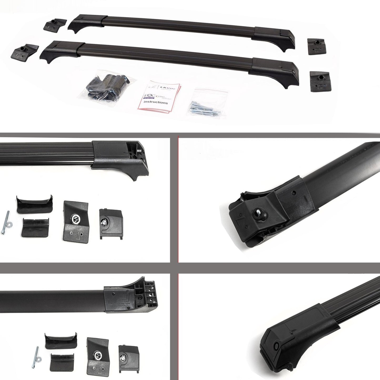 Roof Rack Cross Bars for Toyota Rav4 2005-2012 Lockable Roof Bars 2 Pcs Black