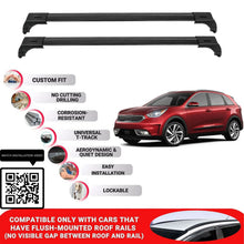 Roof Bars for Kia Niro De 2016-2022 Lockable Roof Rack Cross Bars 2 Pcs Black