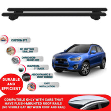 Roof Bars For Mitsubishi ASX 2010-2017 Roof Rack Cross Bars 2 Pcs Black