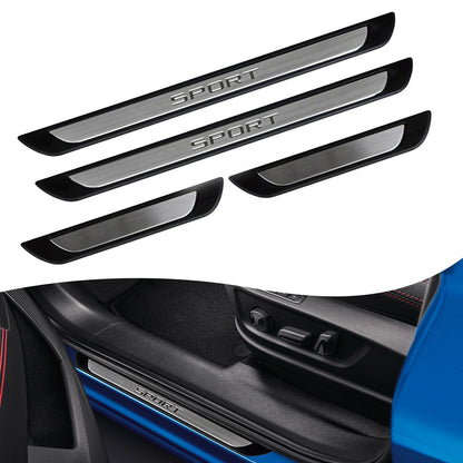 For Nissan Navara D40 Chrome Door Sill Trim Plate Covers Scratch Guard 4 Pcs