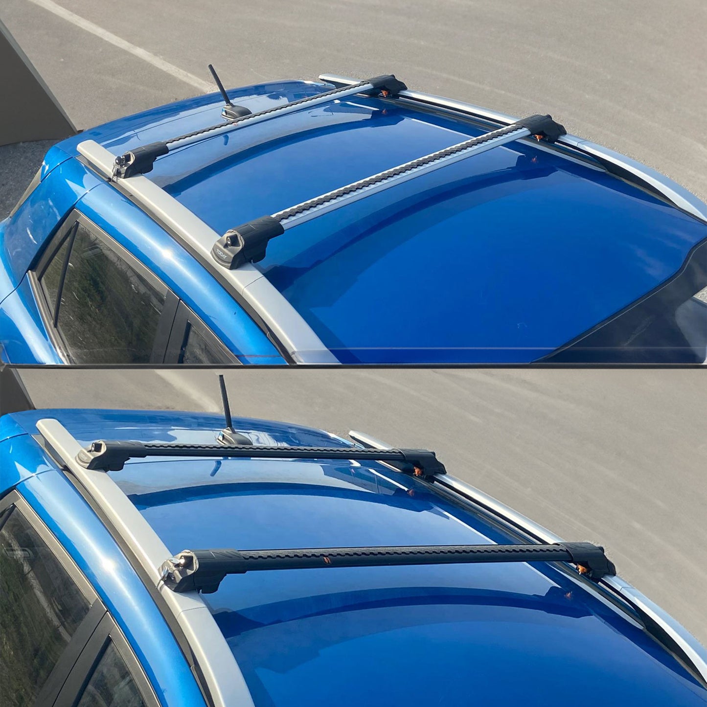 Roof Bar for Hyundai Tucson 2004-2009 Lockable Roof Rack Cross Bars 2 Pcs Black