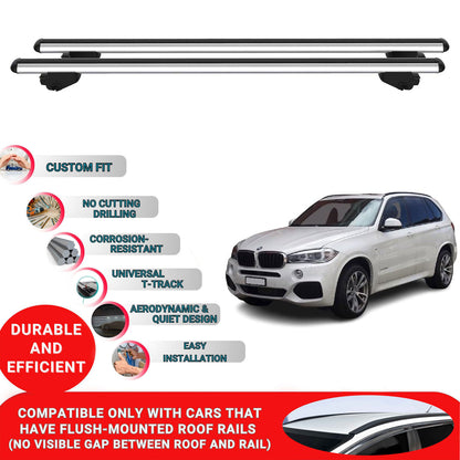 Roof Bars For Bmw X5 F15 2014-2018 Roof Rack Cross Bars 2 Pcs Grey