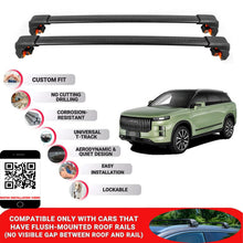 Premium Roof Bars For Jaecoo 7 2023+ Secure Roof Rack Cross Bar 2 Pcss Secure Black