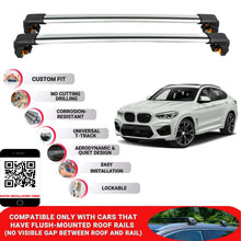 Premium Roof Bars For Bmw X4 Suv 2019+ Secure Roof Rack Cross Bar 2 Pcss Secure Grey