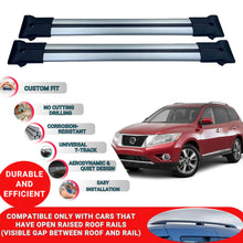 Roof Racks Cross Bars For Nissan Pathfinder R52 2012-2020 2 Pcs Grey