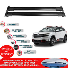 Roof Racks Cross Bars For Citroen C5 Aircross Suv 2018 And Later 2 Pcs Black