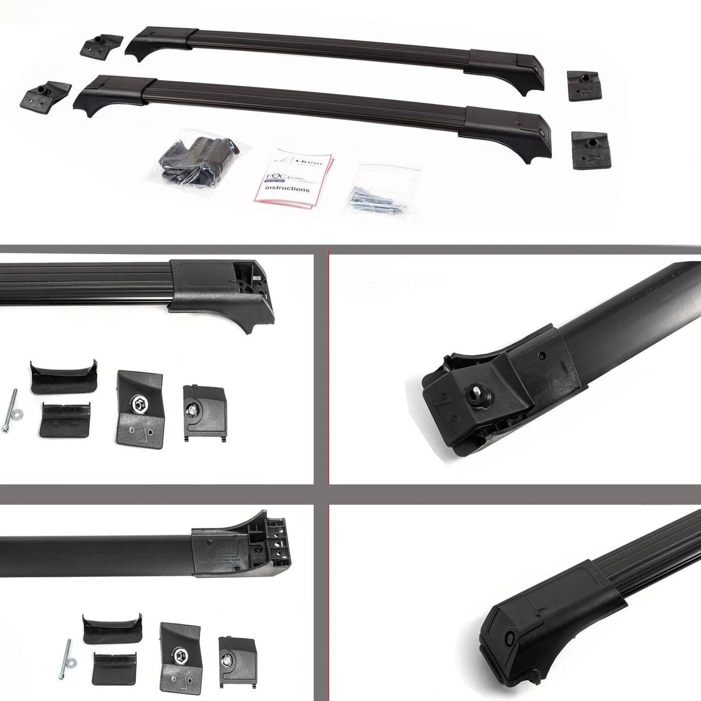 2X Car Roof Rack for Mercedes Gls X166 2016-2019 Lockable Roof Bars Black