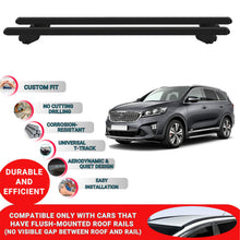 Roof Bars For Kia Sorento UM MK3 2014-2020 Roof Rack Cross Bars 2 Pcs Black
