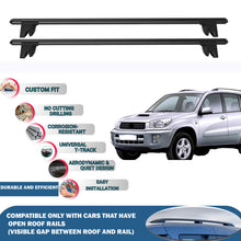 Lockable Roof Rack Cross Bars for Toyota Rav4 XA 2000-2005 | Heavy Duty Rail Carrier 2 Pcs Black