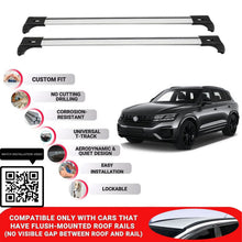 Roof Bars for Vw Touareg 2018-2023 Lockable Roof Rack Cross Bars 2 Pcs Grey