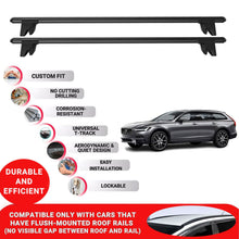 Premium Roof Bars for Volvo V90 Cross Country 2017-2023 Roof Rack Cross Bars 2 Pcs Black