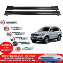 Roof Racks Cross Bars For Ssangyong Rexton Y290 2012-2017 2 Pcs Black