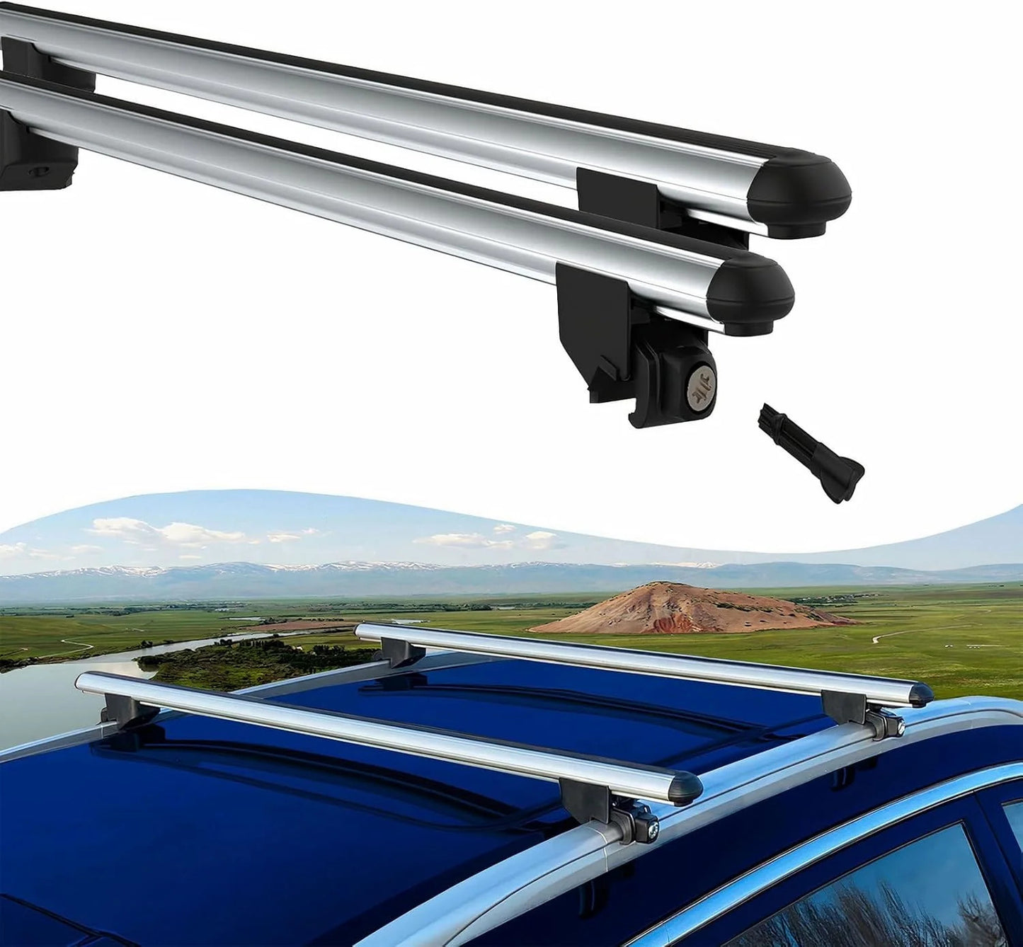 Car Roof Bars for Mini Paceman 2011-2016 Roof Rack Cross Bars 2 Pcs Grey