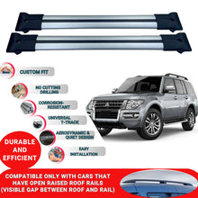Roof Racks Cross Bars For Mitsubishi Pajero V80 2007-2021 2 Pcs Grey