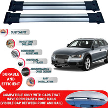 Roof Rack Cross Bars for Audi A4 Allroad B8 2008-2015 Roof Bars 2 Pcs Grey