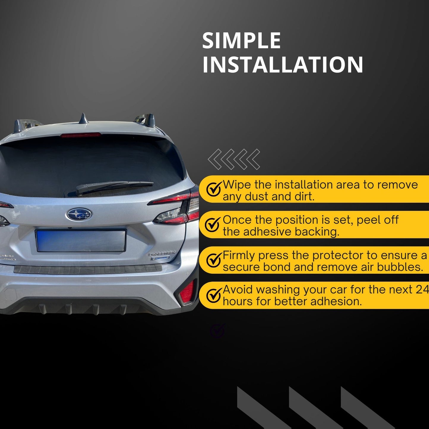 Rear Bumper Protector Guard for Toyota Corolla 2014-2019 ABS Plastic 750X60MM