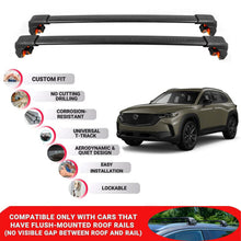 Premium Roof Bars For Mazda Cx-50 2023 Onwards Roof Rack Cross Bars Secure Black