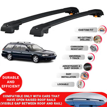 Roof Bar for Subaru Legacy (BG) 1994-1999 Lockable Roof Rack Cross Bars 2 Pcs Black