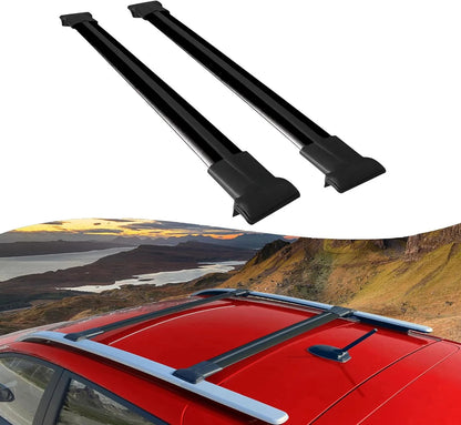 Roof Rack Cross Bars for Skoda Karoq 2018- 2024 Aluminum Roof Bars 2 Pcs Black