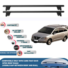 Lockable Roof Rack Cross Bars for Ssangyong Rodius 2004-2012 | Heavy Duty Rail Carrier 2 Pcs Black