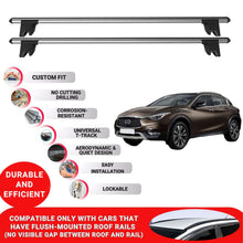 Premium Roof Bars for Infiniti Qx30 2016-2019 Lockable Roof Rack Cross Bars 2 Pcs Grey