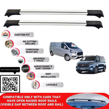 Roof Rack Cross Bars for Ford Tourneo Custom 2013-2024 Lockable Bars 2 Pcs Grey