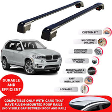 Roof Bars Rack for Bmw X5 F15/F85 2013–2018 Lockable Rail Carrier 2 Pcs Black