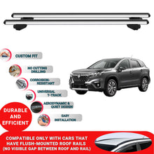 Roof Bars For Suzuki Sx4 S-Cross MK3 2021-2023 Roof Rack Cross Bars 2 Pcs Grey