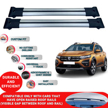 Roof Racks Cross Bars For Dacia Sandero Stepway 2021-2023 2 Pcs Grey