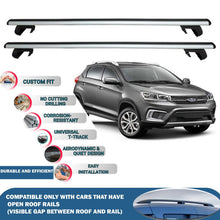 Roof Rack Cross Bars for Cherry Tiggo 3X 2016-2023 Rail Carrier for Roof Tents 2 Pcs Grey