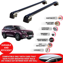 Roof Bars Rack for Chery Tiggo 8 Pro 2022+ Lockable Rail Carrier 2 Pcs Black