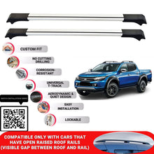 Roof Rack Cross Bars for Mitsubishi L200 2015-2023 Lockable Roof Bars 2 Pcs Grey