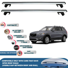 Roof Rack Cross Bars for Volvo XC90 2016-2022 Aluminum Roof Bars 2 Pcs Silver