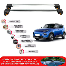 Premium Roof Bars For Kia Soul SK3 2019 Onwards Roof Rack Cross Bars Secure Grey