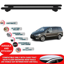 Roof Bars For Ford Galaxy MK3 2015-2023 Roof Rack Cross Bars 2 Pcs Black