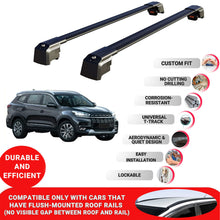 Roof Bars Rack for Chery Tiggo 8 2018+ Lockable Rail Carrier 2 Pcs Black