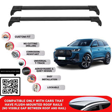 Roof Bars for Chery Tiggo 7 2020+ Lockable Roof Rack Cross Bars 2 Pcs Black