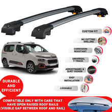 Roof Bar for Citroen Berlingo 2019-2023 Lockable Roof Rack Cross Bars 2 Pcs Grey