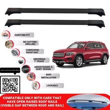 Roof Rack Cross Bars for Mercedes Glb X247 2020+ Lockable Roof Bars 2 Pcs Black