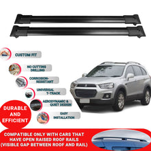 Roof Racks Cross Bars For Chevrolet Captiva 2007-2018 2 Pcs Black