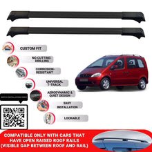 Roof Rack Cross Bars for Mercedes Vaneo W414 2002-2005 Lockable Bars 2 Pcs Black