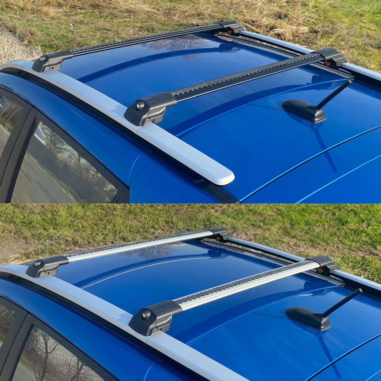 Roof Bar for Hyundai i30 2007-2011 Lockable Roof Rack Cross Bars 2 Pcs Black