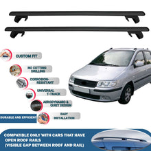 Roof Rack Cross Bars for Hyundai Matrix Mpv 2001-2010 Rail Carrier for Roof Tents 2 Pcs Black