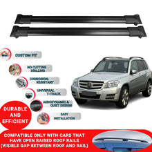 Roof Racks Cross Bars For Mercedes Glk-Class X204 2008-2015 2 Pcs Black