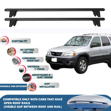 Lockable Roof Rack Cross Bars for Mazda Tribute 2001-2006 | Heavy Duty Rail Carrier 2 Pcs Black